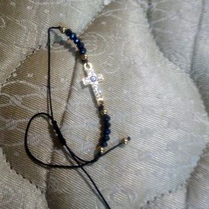 Iced Out Evil Eye Cross Bracelet